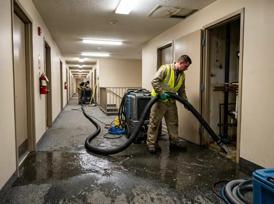 multi-unit-apartment-hallway-f-005 — frequently asked questions, Emergency Burst Pipe Water Extraction & Removal in Spout Sp…